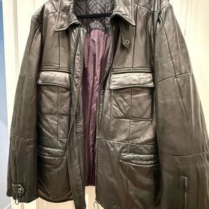 Gianfranco Ferre Leather Military Jacket